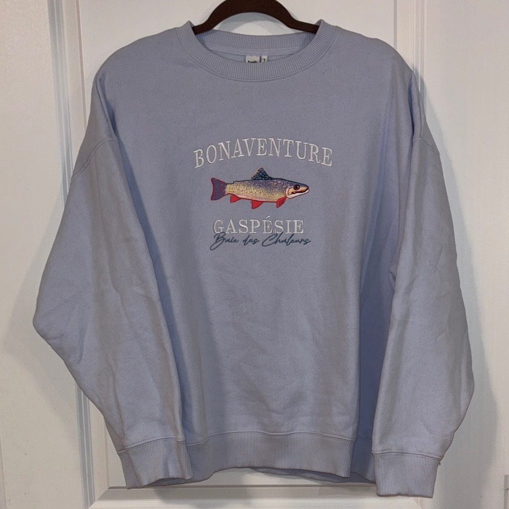 Gaspésie Light Blue Crewneck Sweatshirt